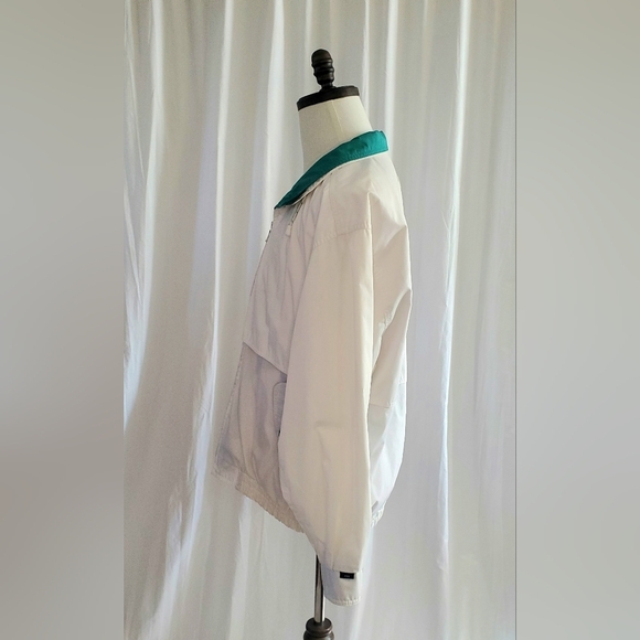 Awesome Vintage 90s London Fog Jacket Men's Size Medium White Vented Full Zip - Picture 4 of 15